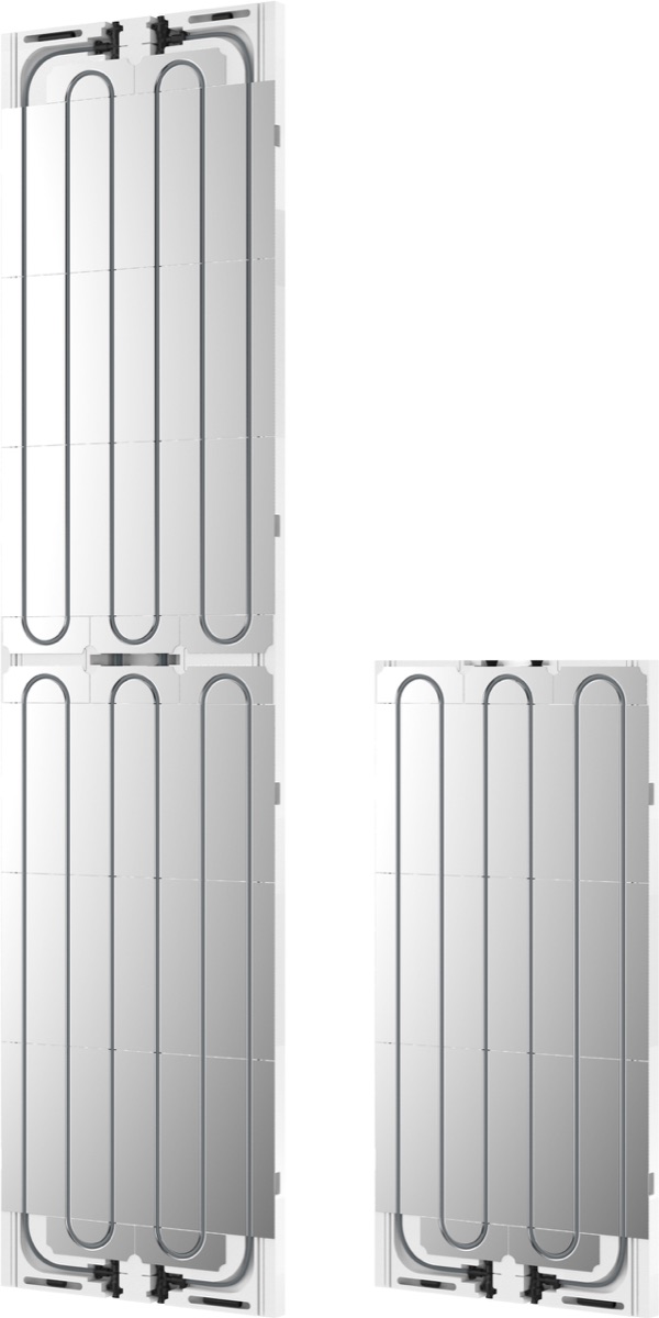 Pannelli radianti a soffitto Messana Ray Magic NK con circuiti idronici integrati